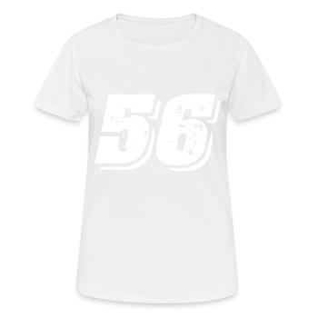 56 Symbole numérique - T-shirt respirant Femme - blanc - Devant - AI Model Female 172 dark (172cm)