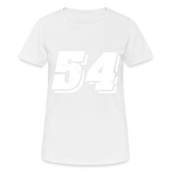 Symbole numérique 54 - T-shirt respirant Femme - blanc - Devant - AI Model Female 172 dark (172cm)