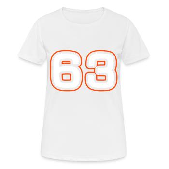 63 Symbole numérique - T-shirt respirant Femme - blanc - Devant - AI Model Female 172 dark (172cm)