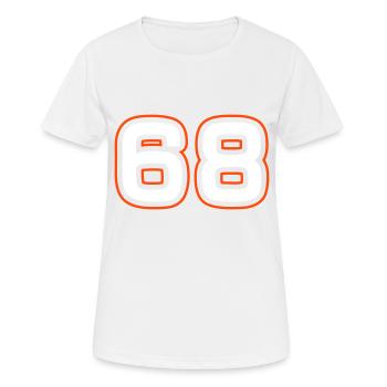 Symbole numérique 68 - T-shirt respirant Femme - blanc - Devant - AI Model Female 172 dark (172cm)