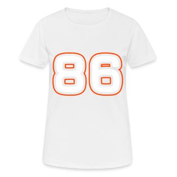 86 Zahl Symbol - Frauen T-Shirt atmungsaktiv - Weiß - Vorne - AI Model Female 172 dark (172cm)