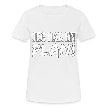 Ich habe einen Plan dänisch Kult Geschenk - Frauen T-Shirt atmungsaktiv - Weiß - Vorne - AI Model Female 172 dark (172cm)