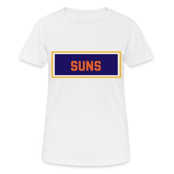 Sonnen - Frauen T-Shirt atmungsaktiv - Weiß - Vorne - AI Model Female 172 dark (172cm)