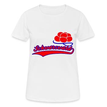Schwarzwald Bollenhut Schwarzwälder - Frauen T-Shirt atmungsaktiv - Weiß - Vorne - AI Model Female 172 dark (172cm)