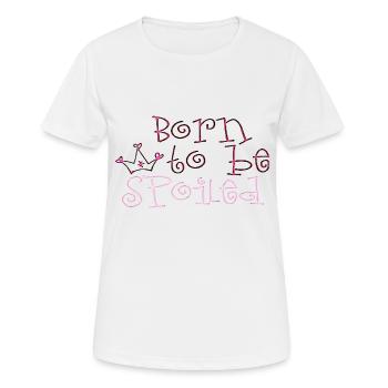 BORN TO BE SPOILED - Women's Breathable T-Shirt - white - Front - AI Model Female 172 dark (172cm)