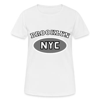 Chemise Vintage Brooklyn NYC - T-shirt respirant Femme - blanc - Devant - AI Model Female 172 dark (172cm)
