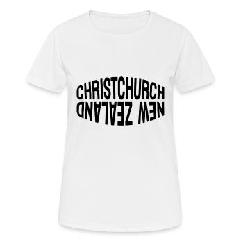Christchurch - Nouvelle-Zélande - NZ - Maori - Aotearoa - T-shirt respirant Femme - blanc - Devant - AI Model Female 172 dark (172cm)