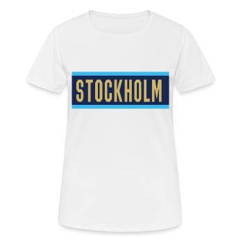 Stockholm - Frauen T-Shirt atmungsaktiv - Weiß - Vorne - AI Model Female 172 dark (172cm)