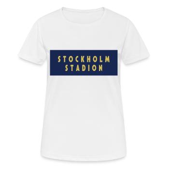 Stade de Stockholm - T-shirt respirant Femme - blanc - Devant - AI Model Female 172 dark (172cm)