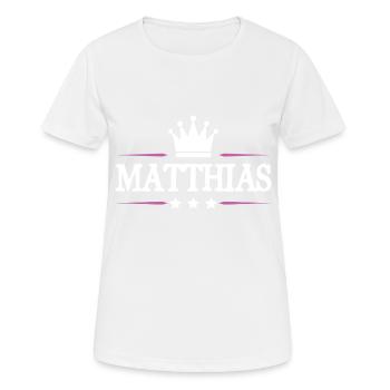 Matthias - T-shirt respirant Femme - blanc - Devant - AI Model Female 172 dark (172cm)