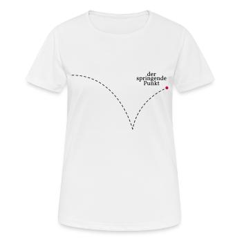Der springende Punkt - Frauen T-Shirt atmungsaktiv - Weiß - Vorne - AI Model Female 172 dark (172cm)