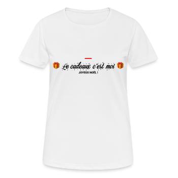 JOYEUX NOËL - T-shirt respirant Femme - blanc - Devant - AI Model Female 172 dark (172cm)