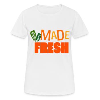 Made Fresh - Women's Breathable T-Shirt - white - Front - AI Model Female 172 dark (172cm)