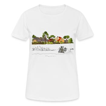 Paysage rural - T-shirt respirant Femme - blanc - Devant - AI Model Female 172 dark (172cm)