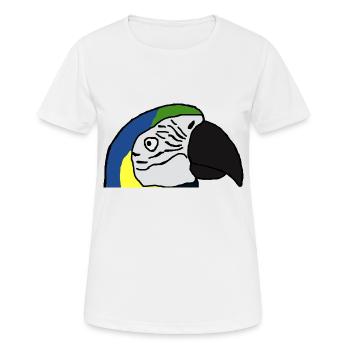 blue macaw - Women's Breathable T-Shirt - white - Front - AI Model Female 172 dark (172cm)