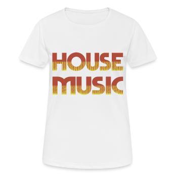 House Musik Wärme - Frauen T-Shirt atmungsaktiv - Weiß - Vorne - AI Model Female 172 dark (172cm)