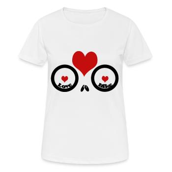 J’adore faire du vélo - T-shirt respirant Femme - blanc - Devant - AI Model Female 172 dark (172cm)