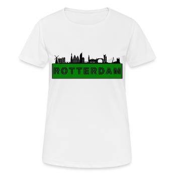 Stadt Rotterdam - Niederlande Holland - Frauen T-Shirt atmungsaktiv - Weiß - Vorne - AI Model Female 172 dark (172cm)