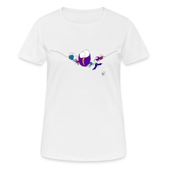 Oiseaux sur une corde - T-shirt respirant Femme - blanc - Devant - AI Model Female 172 dark (172cm)