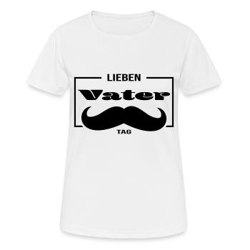 Lieben Vatertag Schnauzbart - Vatertags Geschenk - Frauen T-Shirt atmungsaktiv - Weiß - Vorne - AI Model Female 172 dark (172cm)