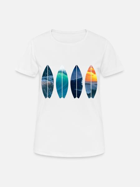 Surfer Geschenk Vintage - Frauen T-Shirt atmungsaktiv - Weiß