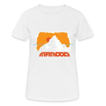 outddor horizont hinter dem Berg - Frauen T-Shirt atmungsaktiv - Weiß - Vorne - AI Model Female 172 dark (172cm)