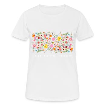 Positive Gedanken wachsen lassen - Frauen T-Shirt atmungsaktiv - Weiß - Vorne - AI Model Female 172 dark (172cm)