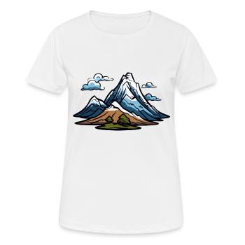 Mountains Symbol - Women's Breathable T-Shirt - white - Front - AI Model Female 172 dark (172cm)