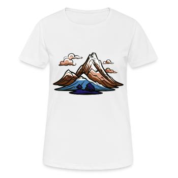 Mountains Symbol - Women's Breathable T-Shirt - white - Front - AI Model Female 172 dark (172cm)