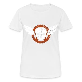 Fahrrad - Frauen T-Shirt atmungsaktiv - Weiß - Vorne - AI Model Female 172 dark (172cm)