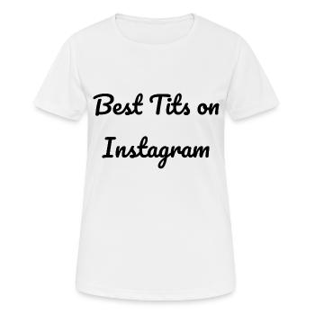 Best tits on Instagram - Women's Breathable T-Shirt - white - Front - AI Model Female 172 dark (172cm)