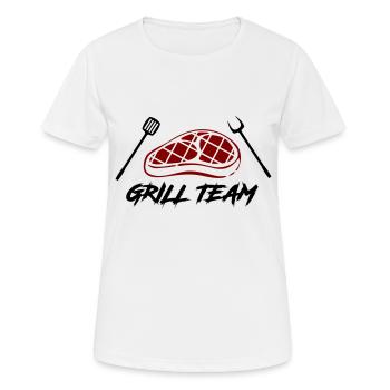 grill team - Frauen T-Shirt atmungsaktiv - Weiß - Vorne - AI Model Female 172 dark (172cm)