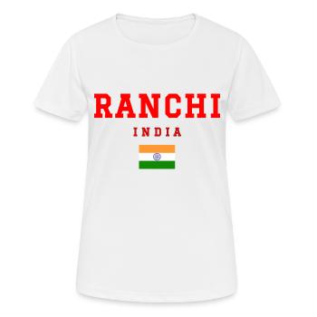 Ranchi Indien - Frauen T-Shirt atmungsaktiv - Weiß - Vorne - AI Model Female 172 dark (172cm)