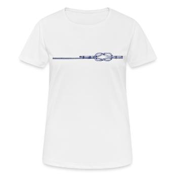Nœud plat - T-shirt respirant Femme - blanc - Devant - AI Model Female 172 dark (172cm)