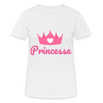 Princesse - T-shirt respirant Femme - blanc - Devant - AI Model Female 172 dark (172cm)