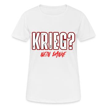 Krieg - Frauen T-Shirt atmungsaktiv - Weiß - Vorne - AI Model Female 172 dark (172cm)