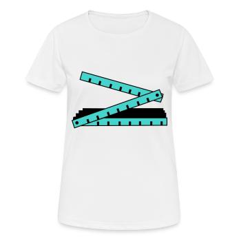 folding rule - Women's Breathable T-Shirt - white - Front - AI Model Female 172 dark (172cm)