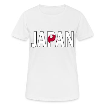 Le Japon aux couleurs de la nation - T-shirt respirant Femme - blanc - Devant - AI Model Female 172 dark (172cm)