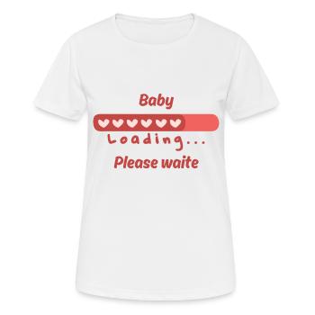 t-shirt cadeau pour femme enceinte - T-shirt respirant Femme - blanc - Devant - AI Model Female 172 dark (172cm)