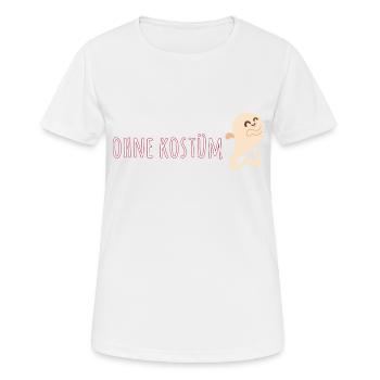 Sans costume, costume, fantôme, fantôme, carnaval - T-shirt respirant Femme - blanc - Devant - AI Model Female 172 dark (172cm)