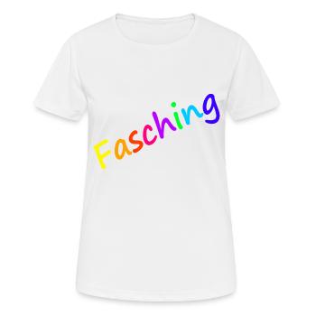 Fasching - Frauen T-Shirt atmungsaktiv - Weiß - Vorne - AI Model Female 172 dark (172cm)