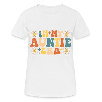 Retro Groovy In My Aunt Auntie Era - Women's Breathable T-Shirt - white - Front - AI Model Female 172 dark (172cm)