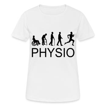 physio schwarz - Frauen T-Shirt atmungsaktiv - Weiß - Vorne - AI Model Female 172 dark (172cm)
