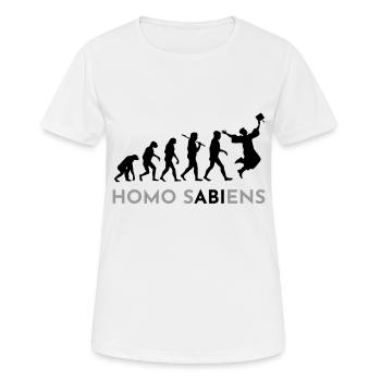 Homo SABIens Jungs Abi Abitur - Frauen T-Shirt atmungsaktiv - Weiß - Vorne - AI Model Female 172 dark (172cm)