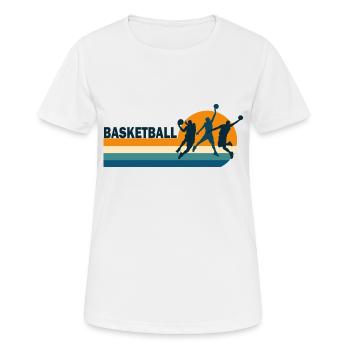 Basketball basketball player basketball team - Women's Breathable T-Shirt - white - Front - AI Model Female 172 dark (172cm)