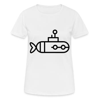 U-Boot-Boot - Frauen T-Shirt atmungsaktiv - Weiß - Vorne - AI Model Female 172 dark (172cm)