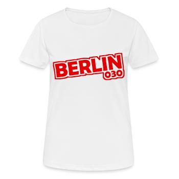 Berlin - 030 - Capital - Germany - Area Code - Women's Breathable T-Shirt - white - Front - AI Model Female 172 dark (172cm)