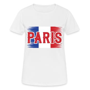 On est bien à Paris! - T-shirt respirant Femme - blanc - Devant - AI Model Female 172 dark (172cm)