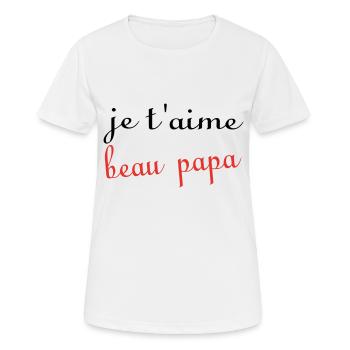 Ich liebe dich, Stiefvater - Frauen T-Shirt atmungsaktiv - Weiß - Vorne - AI Model Female 172 dark (172cm)