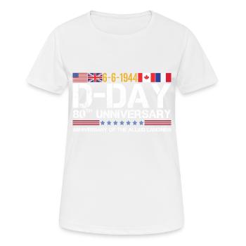 80th anniversary of the Allied Normandy landings - Women's Breathable T-Shirt - white - Front - AI Model Female 172 dark (172cm)